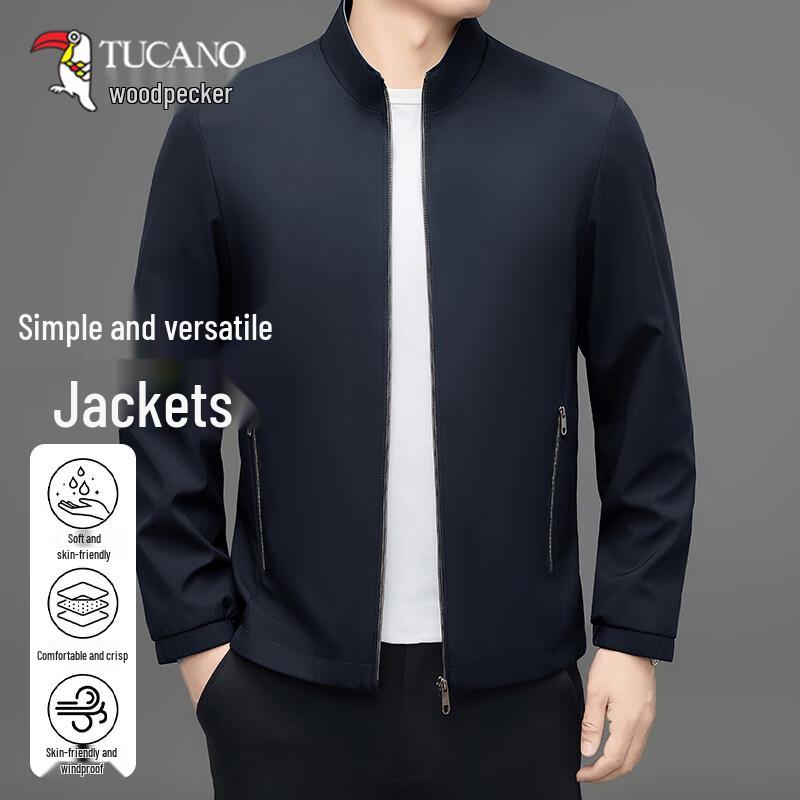 TUCANO Men's Classic Stand Collar Business Casual Jacket