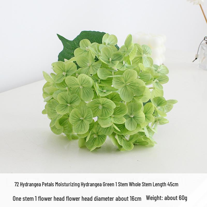 72 Blütenblätter Hortensie 3D-gedruckte künstliche Blume - Hydrierende Haptik Kunstblume für Hochzeitsdekorationen.