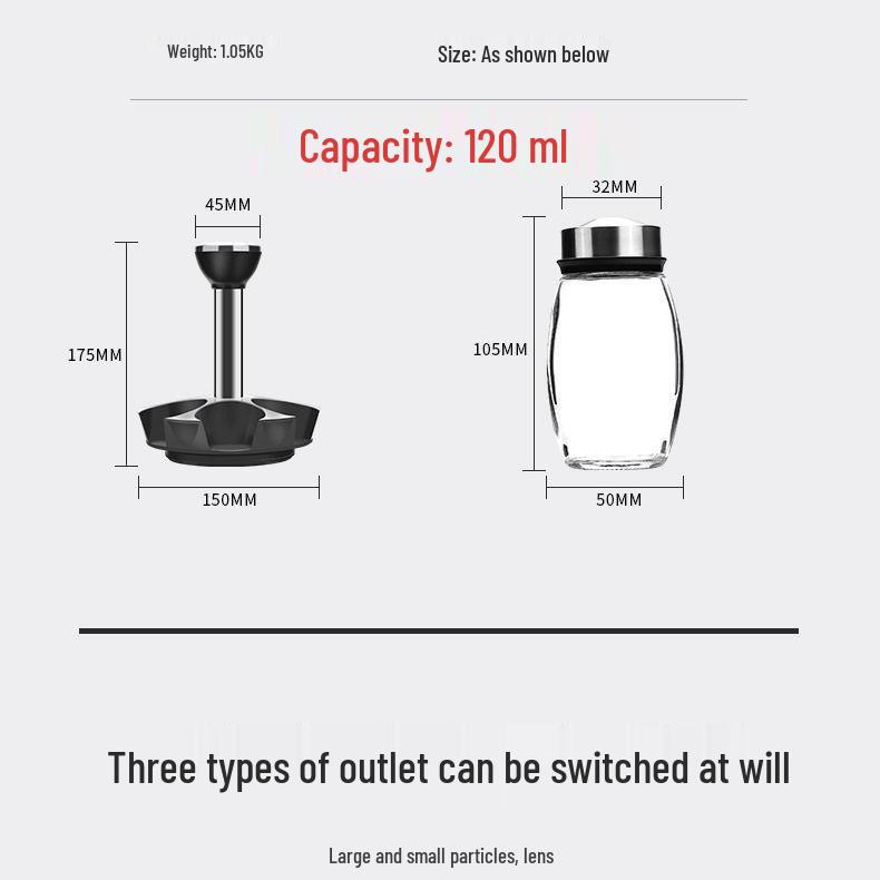 Kreatives drehbares Glas-Gewürzgläser-Set - Küchen-Gewürzbox und Würzmittel-Organizer.