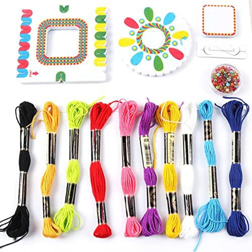 Children's DIY Bracelet Bead Loose Weaving Hand Rope Toy Creative Handmade Bead String Jewelry Girl Pretend Play Toy Gift