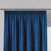 Velvi Curtains On Gathering Tape Velvet Navy Blue Plain 140X260 Cm