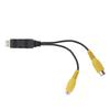USB to CVBS Video Output Adapter HD Video Easy to Use USB to RCA Interface Cable Adapter for Vehicle