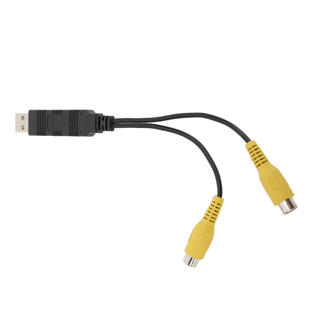 USB to CVBS Video Output Adapter HD Video Easy to Use USB to RCA Interface Cable Adapter for Vehicle