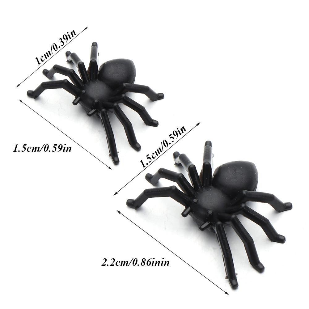 5/20Pcs Horror Black Spider Halloween Decoration Haunted House Spider Web Bar Party Decoration Supplies Simulation Tricky Toy