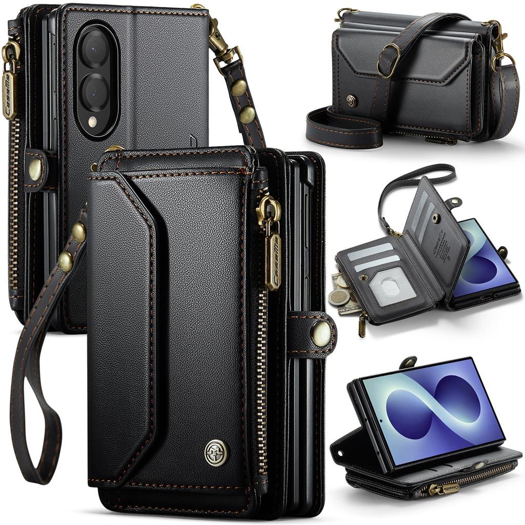 For Z Fold8 Wallet Case,Leather Flip Cover with Crossbody Strap Wristlet Kickstand for Samsung Galaxy Z Fold 8 2026