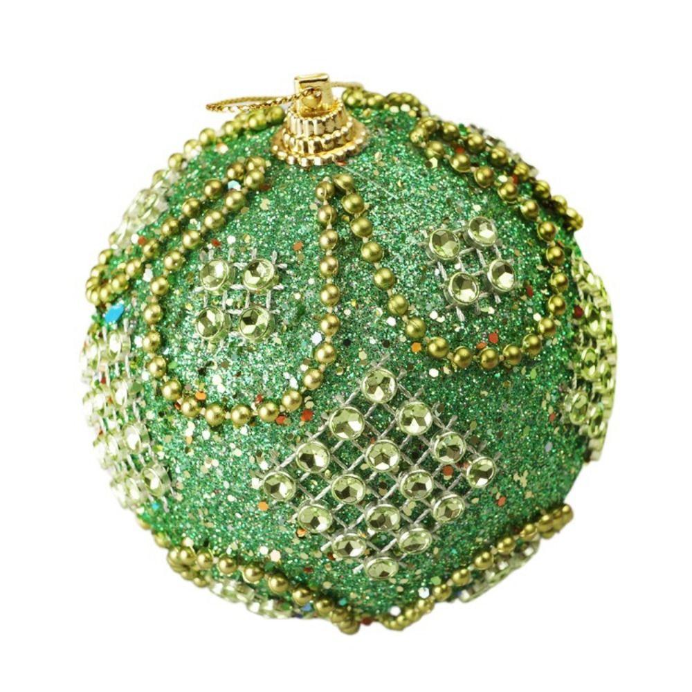 

8 см Рождественские шары со стразами и блестками, пенопластовый рождественский шар, украшение для рождественской елки, дом
