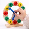 Wooden Clock Toy for Kids, Montessori Educational Hour Teaching Supplies, Learning Toy for Ages 3-6, Safe Wooden Material