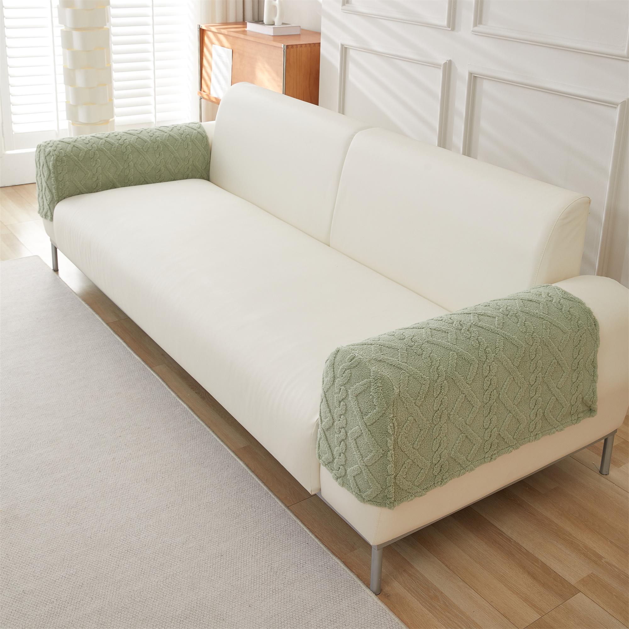 

1 комплект/2 шт. Чехлы на подлокотники дивана из мягкого жаккарда - Защитите вашу мебель и украсьте ваш дом One size светло-зеленый