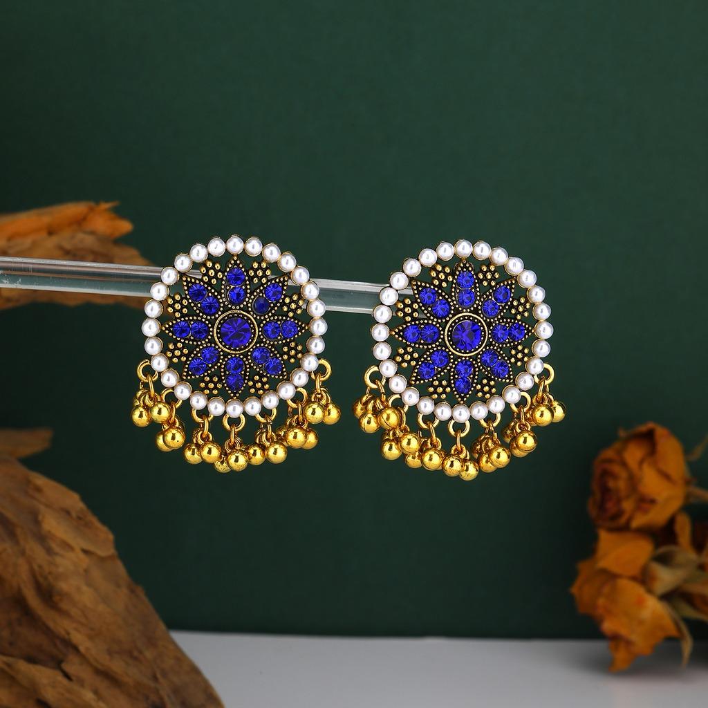 

Hollow Flower Earrings Skin-Friendly Vintage Drop Earrings Ethnic Earrings For Women Artistic For Fashion Accessory Daily Wear