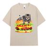 Hamburger Funny Cat Funny Meme TShirt Mens Women Casual Fashion Vintage T Shirts Summer Cotton Oversized Short Sleeve Tshirts