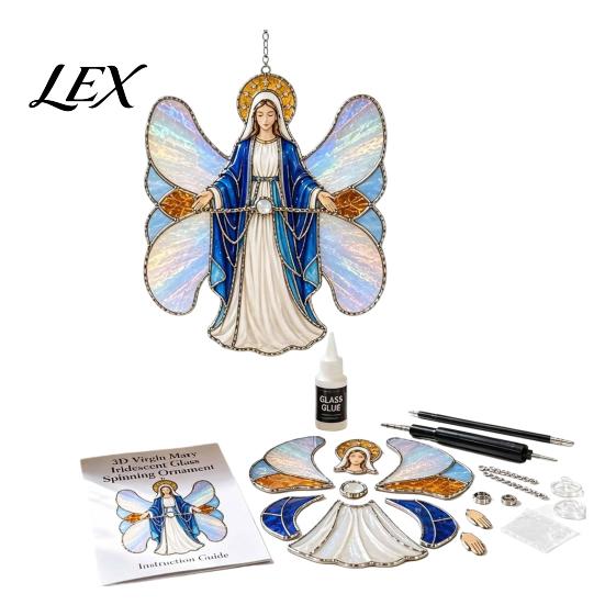 Window Suncatcher DIY Project Christian Kit, Stained Glass Style Religious Sun Catcher, Spiritual Home Decoration Crafts Iridescent Hanging
