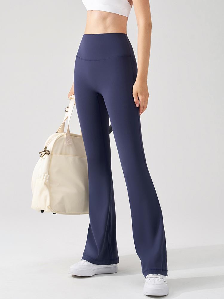 Lycra Antibacterial High-Waist Yoga Flare Pants for Women | Hip-Lifting, Wide-Leg, Micro Flare Fitness & Dance Pants