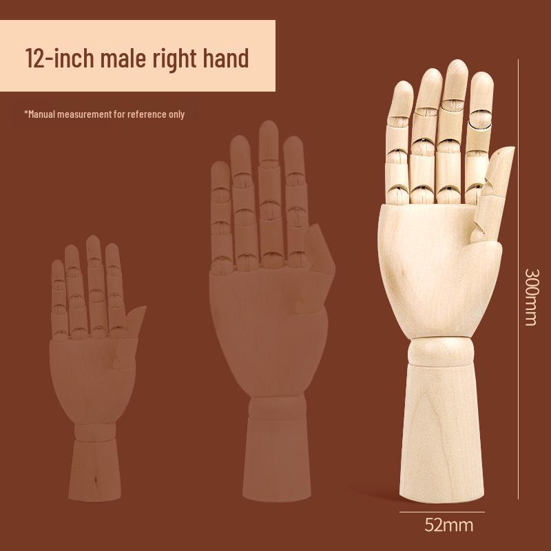 12-Inch Flexible Wooden Jointed Figure Model for Sketching and Painting