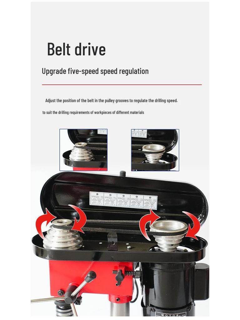 Hengxin 5-Speed High-Power 13mm Multi-Purpose Desktop Drill Press