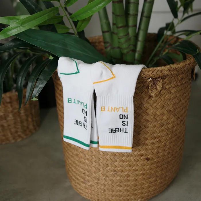 [Banana Sisters][Save the Earth] Plan B Lettering Socks_2 colors
