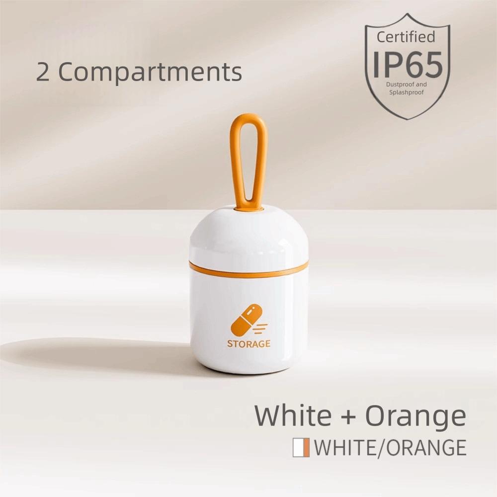 Round Shape Pill Box Portable Drug Dispenser Durable Pills Organizer