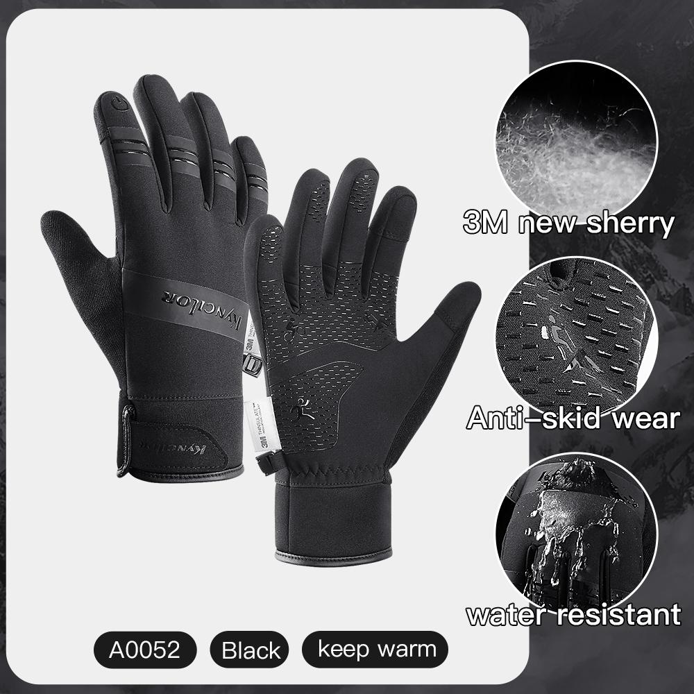 

3M Winter Cycling Gloves For Men Women Warm Fleece Biking Glove For Riding Bicycle Gloves Waterproof Touchscreen Accessories S