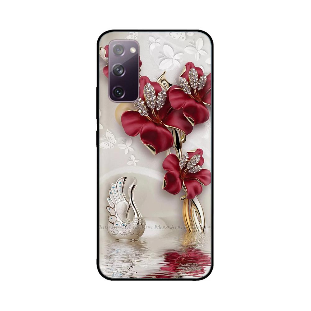 For Samsung Galaxy S20 FE Phone Case Cute Panda Funda Back Cover For Samsung S20 Ultra S20+ Liquid Silicone Protective Bumper