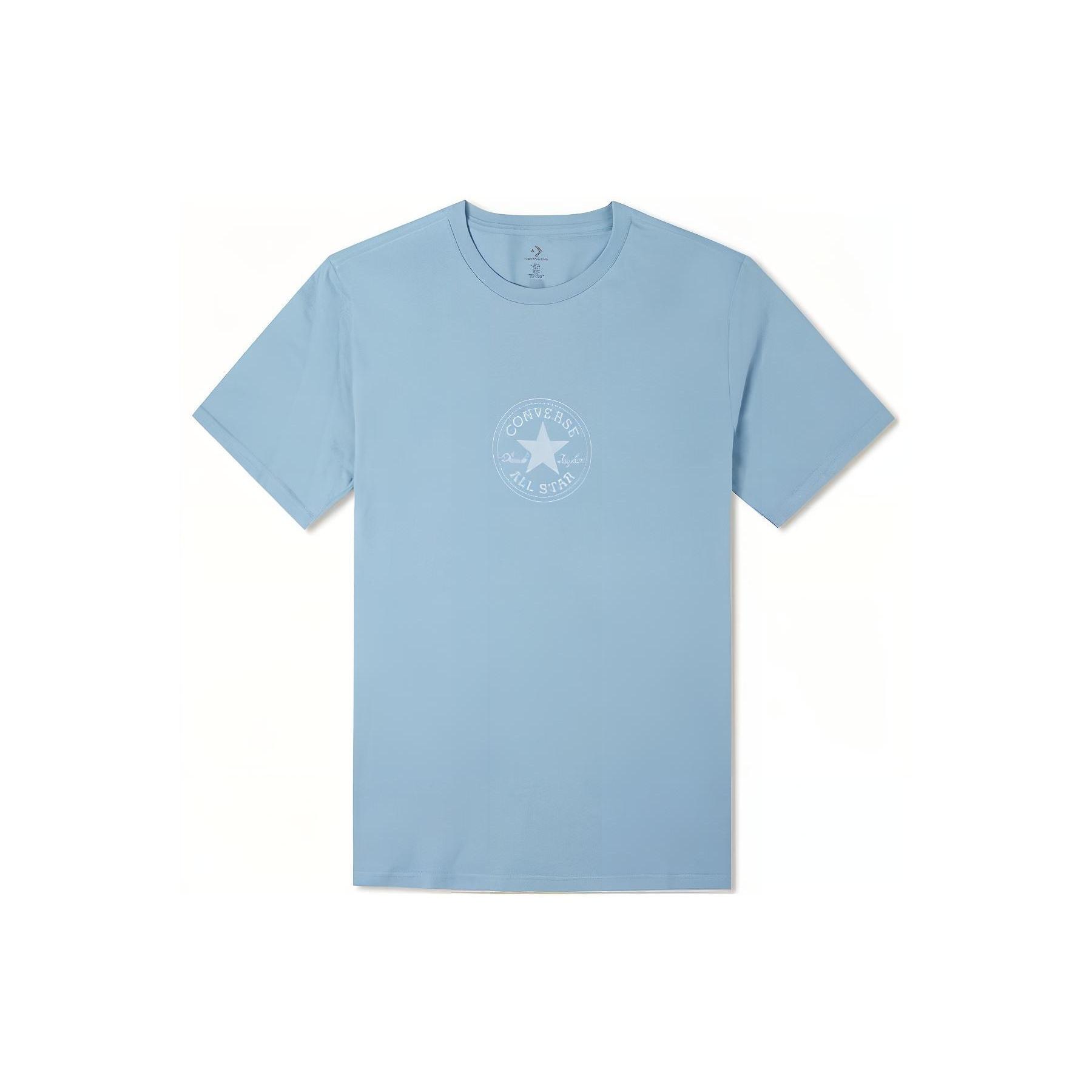 Converse Tonal Chuck Taylor All Star Patch Graphic T-Shirt Asia Sizing Worn Blue Men s 10023285-A04 M