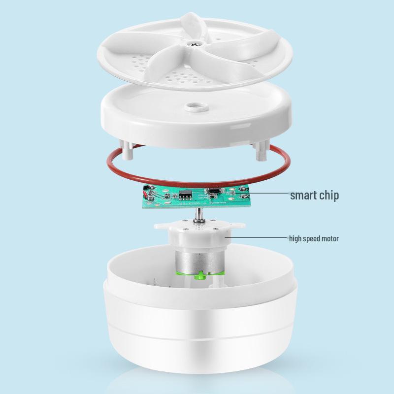 Portable Mini Spiral Turbine Washing Machine for Dorms - Fully Automatic for Small Loads & Underwear