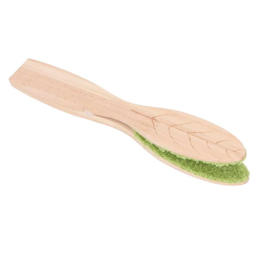 Portable Leaf Cleaning Tongs Wood Handle Fiber Cloth Cleaning Tool for Indoor Courtyard Plant Leaves