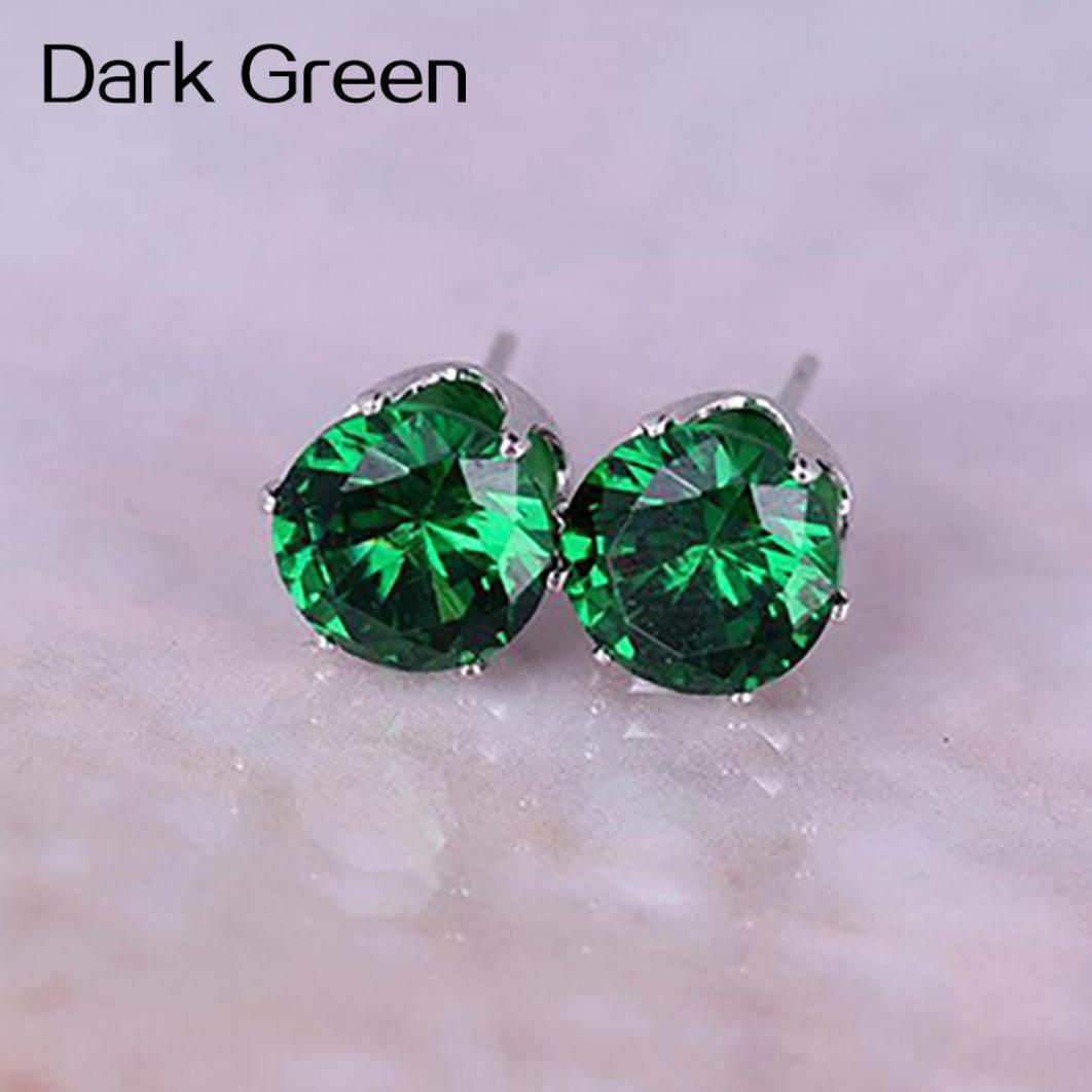 

Ювелирные серьги гвоздики темно-зеленого