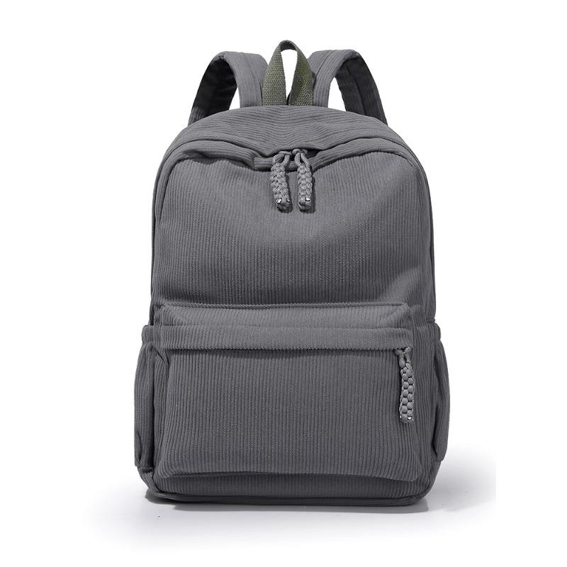Spring Corduroy Small Backpack Female New College Student Backpack Casual Versatile Large Capacity Travel Backpack