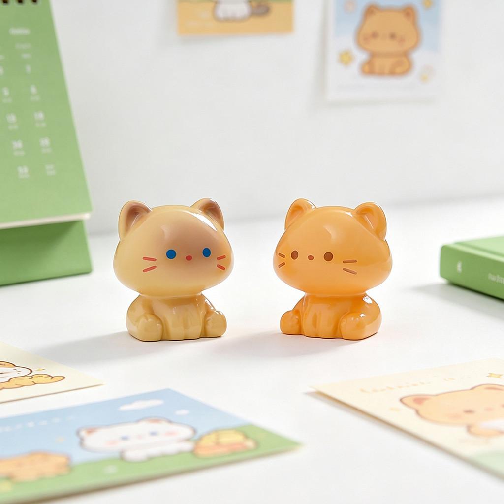 6Pcs/set Cartoon Mini Pet Cat Miniatures Resin Animal Ornament Fairy Garden Decoration Moss Terrarium Micro Landscape