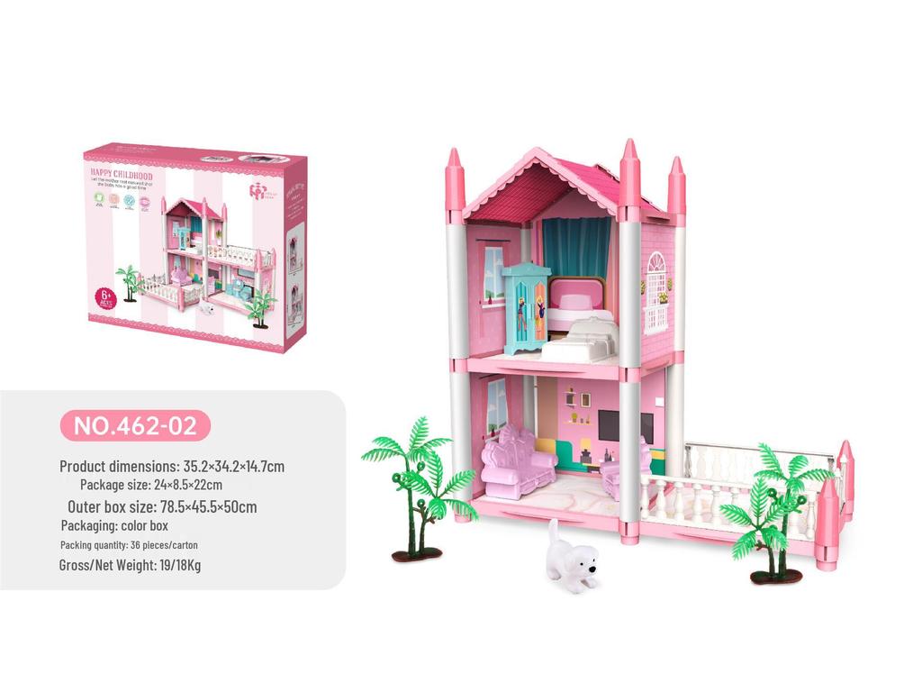 DIY Princess Dollhouse Castle Villa for Girls