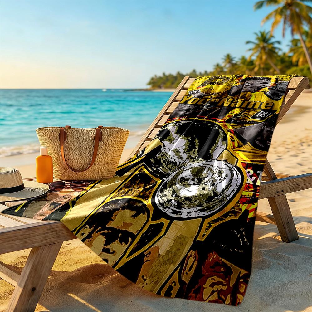 Borussia Dortmund Customized Name Beach Towel Soft Durable Quick-Dry Suitable for Sports Travel Swimming Yoga Bathroom Beach And Pool