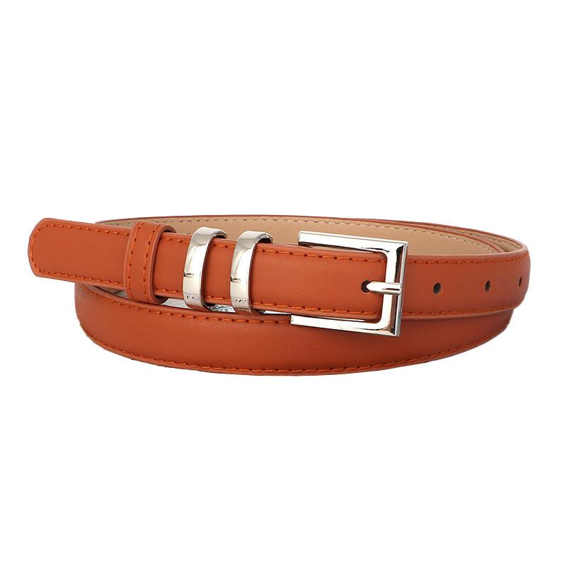 Pu Womens Fashion Leather Belt With Fine Alloy Buckle For Office Outings And