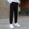 Li-Ning Solid Color Cuffed Pocket Zipper Regular Fit Casual Knit Sports Pants Men pants Black AKLS675-1