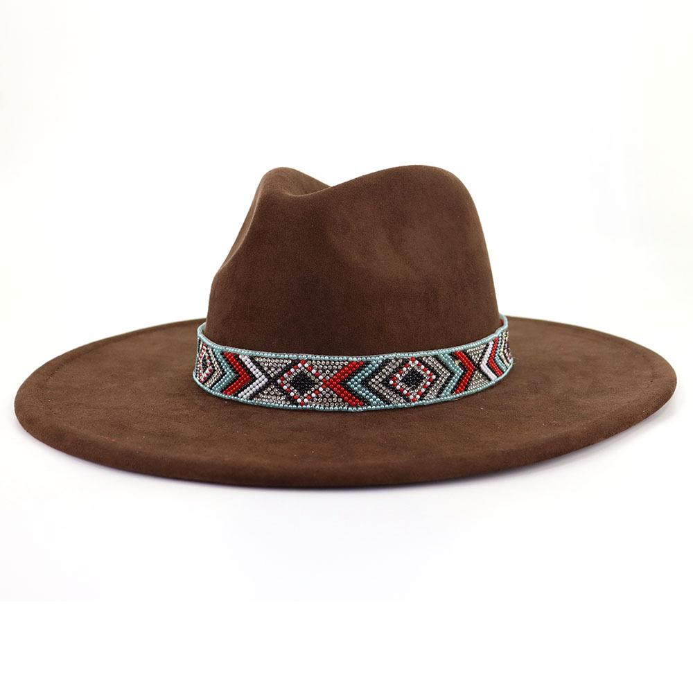 Suede Fedora Hat Autumn Black Big brim Jazz Hat Suede 2023 Latest Wholesale Jazz Hat for Men and Women Fedora sombrero hombre