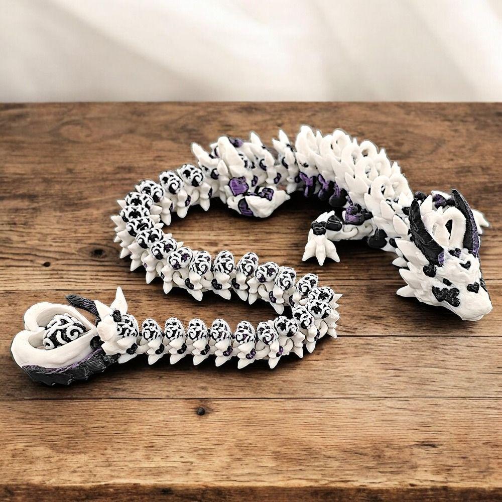 Chinese Dragon 3D Printed Dragon Simulated Eye 3D Articulated Dragon Toys  Kid Gift