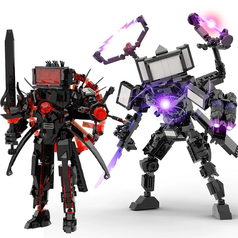 Skibidi Toilet Titan TV Man Speakerman Horror Game Bosses Camara Building Block Cartoon Doll Model Kids Birthday Halloween Gift