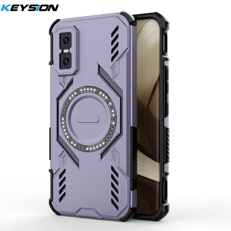 KEYSION Hollow Heat Dissipation Case for Infinix GT 30 Pro 5G TPU+PC Magnetic Cooling Shockproof Phone Cover for Infinix GT 30