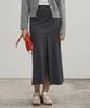 320SHOWROOM H-Line Slit Long Skirt Charcoal
