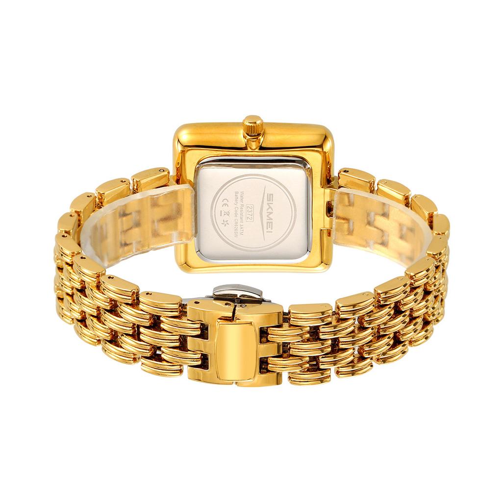 Skmei Unique Square Dial Watch Women Bracelet Watches Ladies Casual Quartz Watch Steel Women's Wristwatch