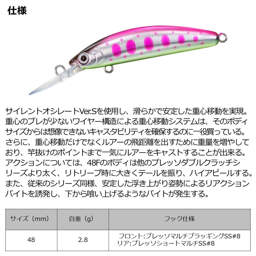 DAIWA Minnow/Lure PRESSO Double Clutch 48F Brown Pearl Splash