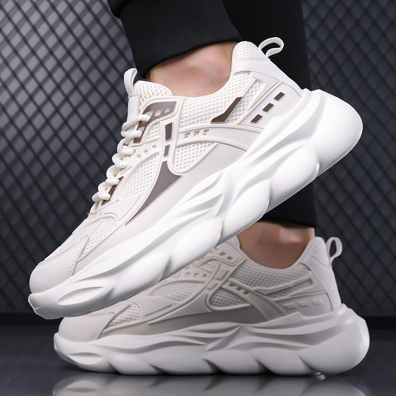 Fashion Sneakers Men's Shoes Trendy and Breathable Styles Outdoor Leisure Sports and Walking Fashion Youth Casual Shoes Black and White