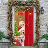 90x185cm Christmas Hanging Cloth Ornaments Christmas Door Cover  Indoor and Outdoor