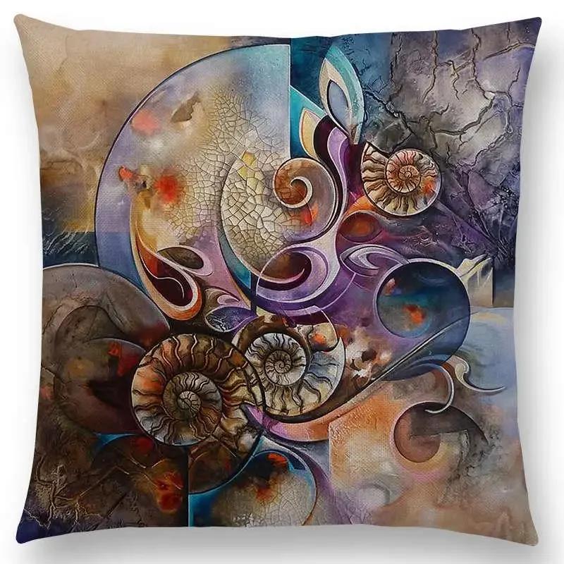 Neue Malerei im abstrakten Stil Skulptur Mysteriöses Muster Kissenbezug Sofa Zierkissenbezug