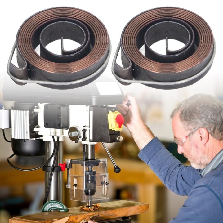 2 Pezzi Molla per Trapano a Colonna Molla di Ritorno per Canotto Trapano a Colonna 1540x10mm/60.63"x0.39" Acciaio per Molle