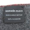 Excellent HERMES Scarf Grand Mall fringe Brown cashmere mens Used