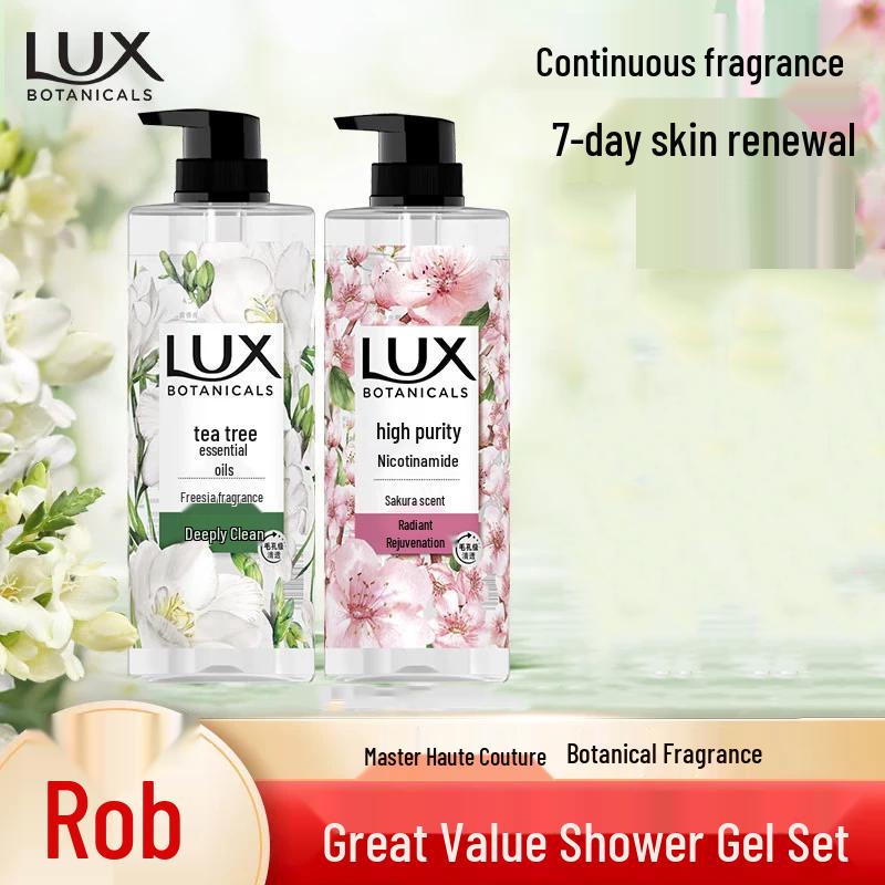

Lux Plant Essential Oil Scented Shower Gel Duo