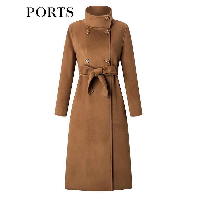 PORTS Women's Double-Breasted Wool Cashmere Coat