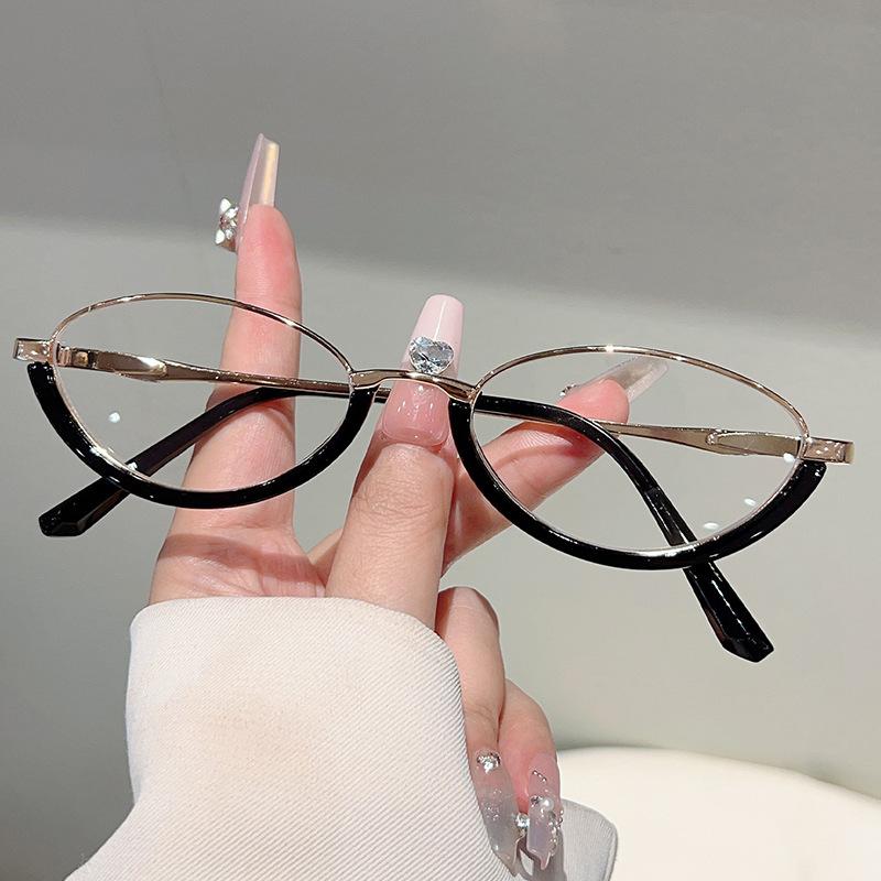 Vintage Oval Anti Blue Light Optical Glasses Women Luxury Brand Designer Myopia Customize Prescription Eye Glasses Metal Frame