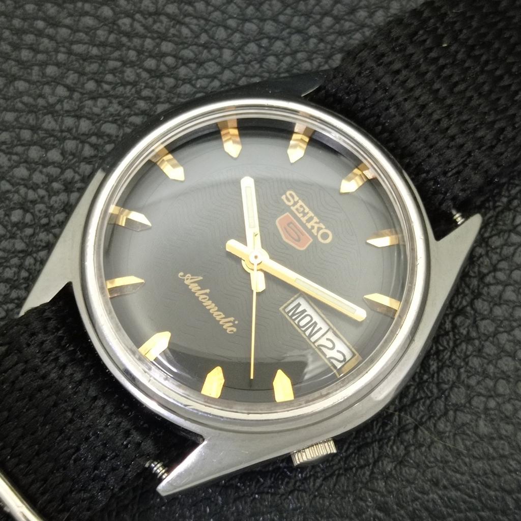 SEIKO 5 AUTOMATIC 7S26A VINTAGE JAPAN MENS BLACK COLOR DIAL WATCH a701644-5 R206c-a701644