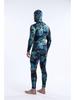 3MM Camo Neoprene Two-Piece Hooded Diving Wetsuit for Cold Protection