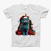 Chat de Noël avec Bonnet de Noël - Chat British Shorthair T-shirt à Manches Longues T-shirt, Débardeur, Manches Longues, Sweatshirt, Hoodie pour Hommes, Femmes, Enfants
